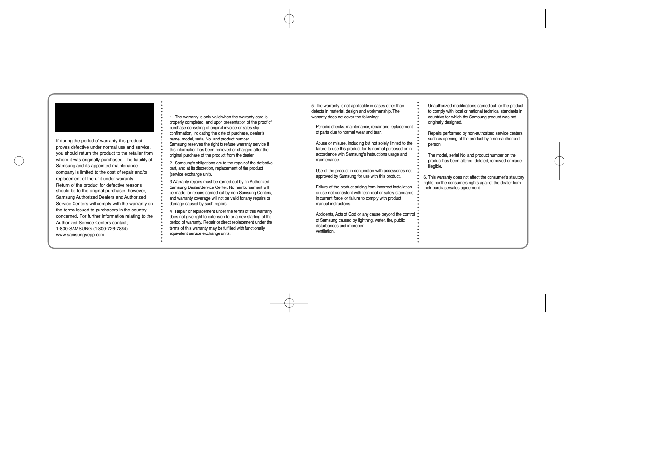 Warranty | Samsung YEPP YH-920 User Manual | Page 37 / 39