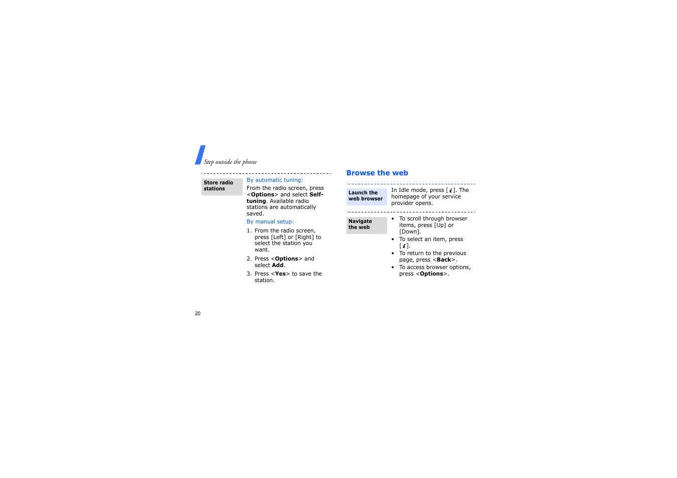 Browse the web | Samsung GH68-14886A User Manual | Page 23 / 46