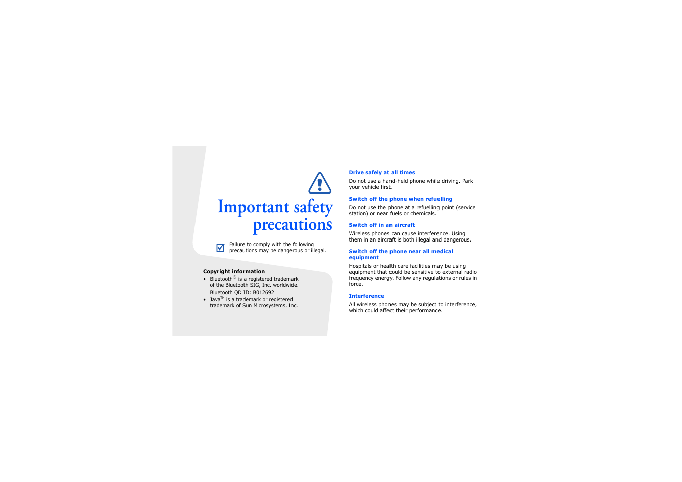 Important safety precautions, Important safety precaution | Samsung GH68-14886A User Manual | Page 3 / 46