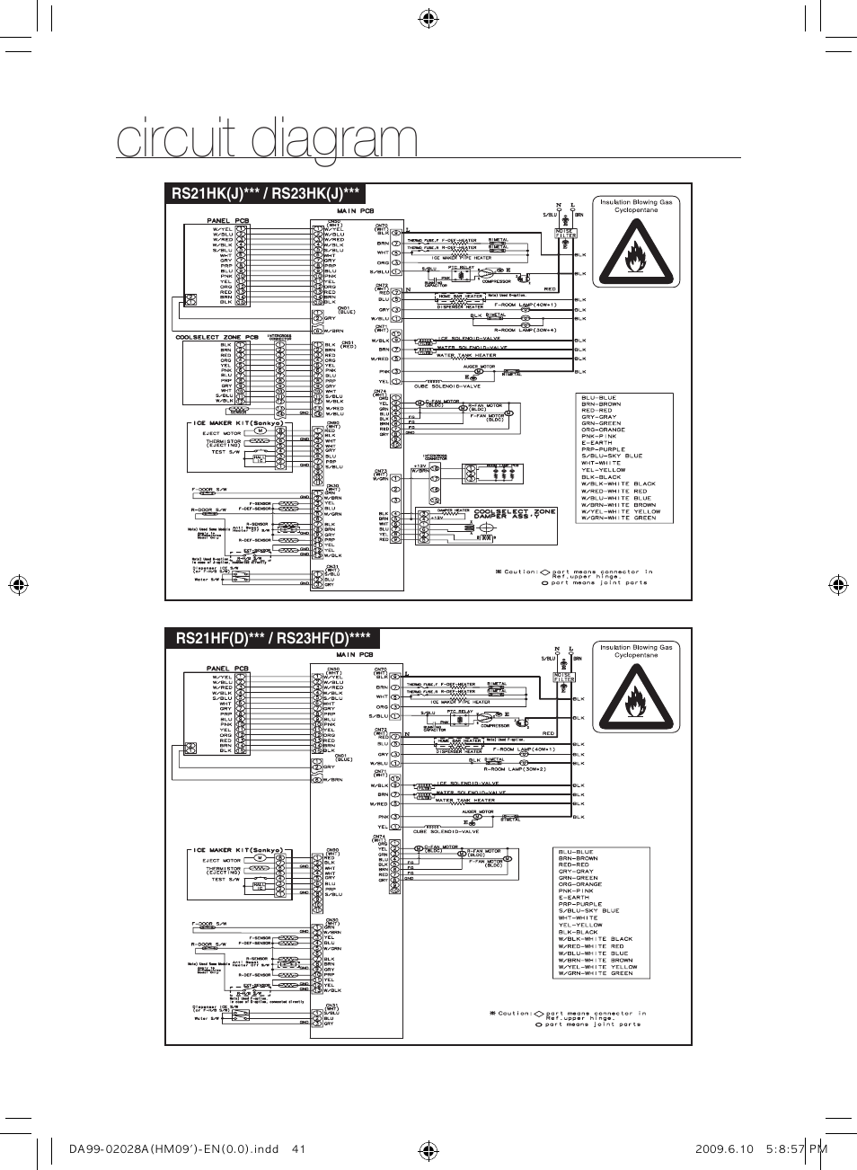 Circuit diagram | Samsung SRS600HNP User Manual | Page 41 / 44