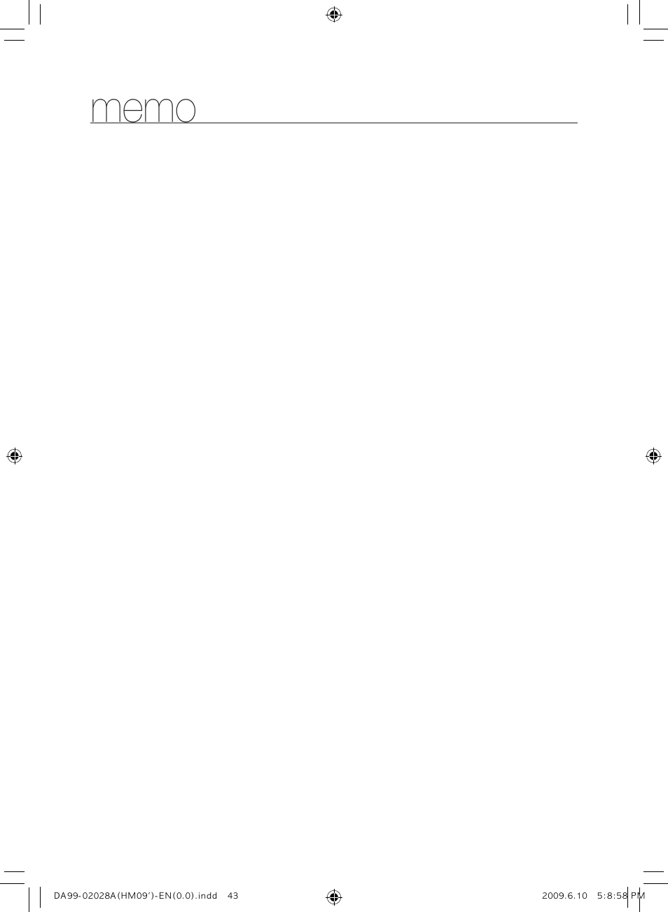 Samsung SRS600HNP User Manual | Page 43 / 44