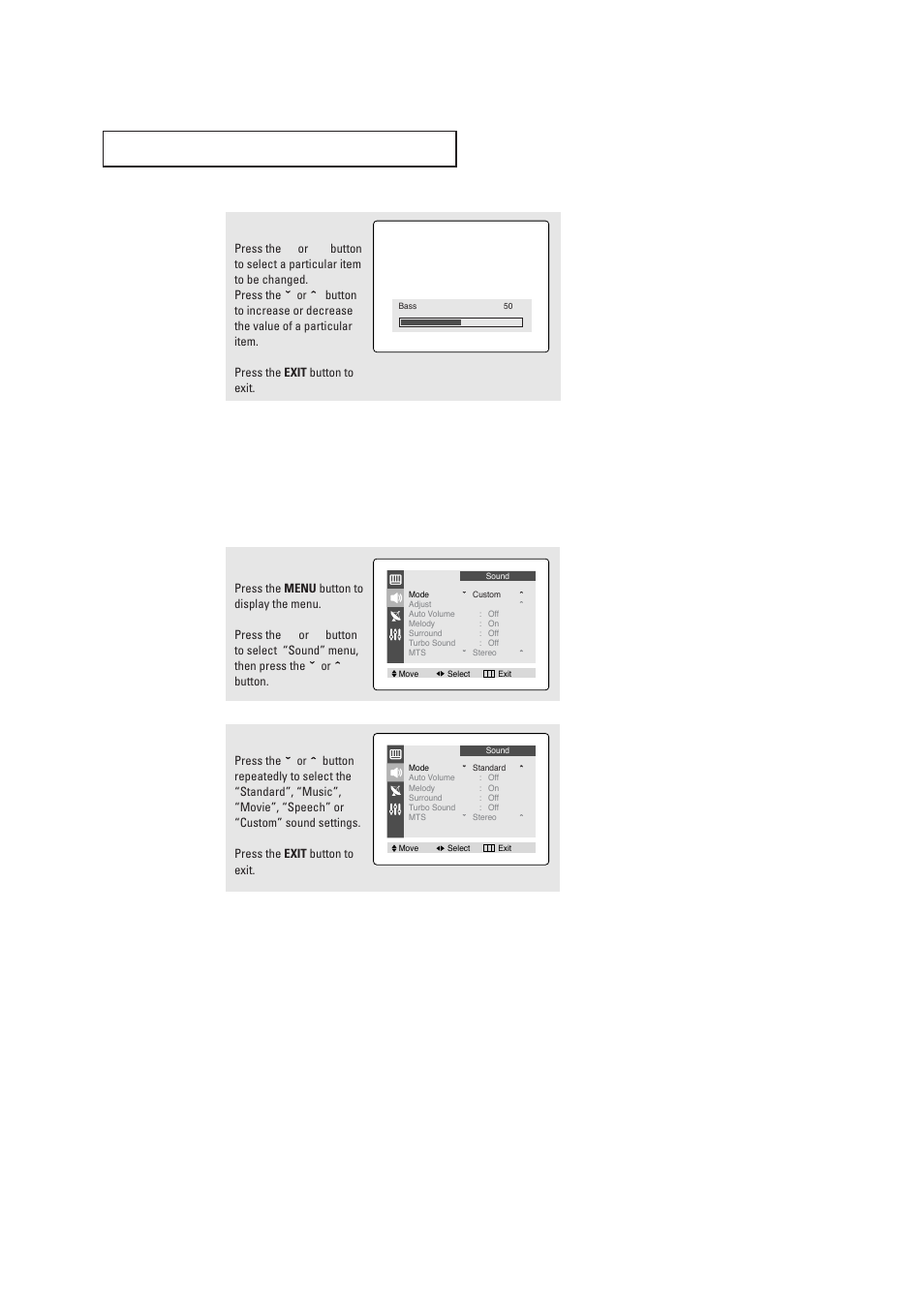 Using automatic sound settings, P e r at i o n | Samsung CL21K30MQ  EN User Manual | Page 26 / 40