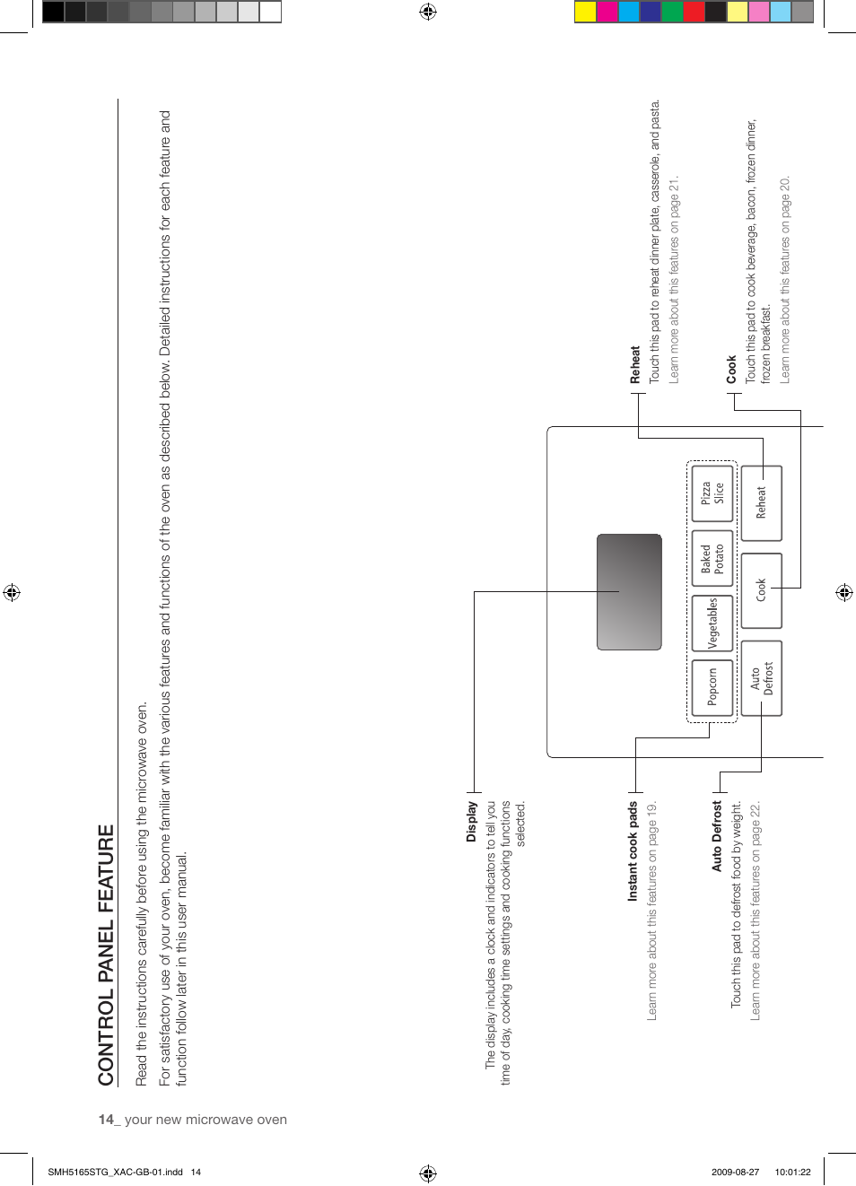 Control p anel fea ture | Samsung DE68-03267F-01 User Manual | Page 14 / 36