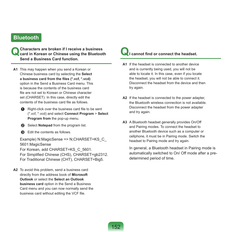 Bluetooth | Samsung P55 User Manual | Page 153 / 172