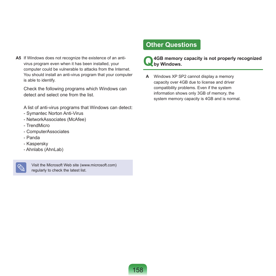 Other questions | Samsung P55 User Manual | Page 159 / 172