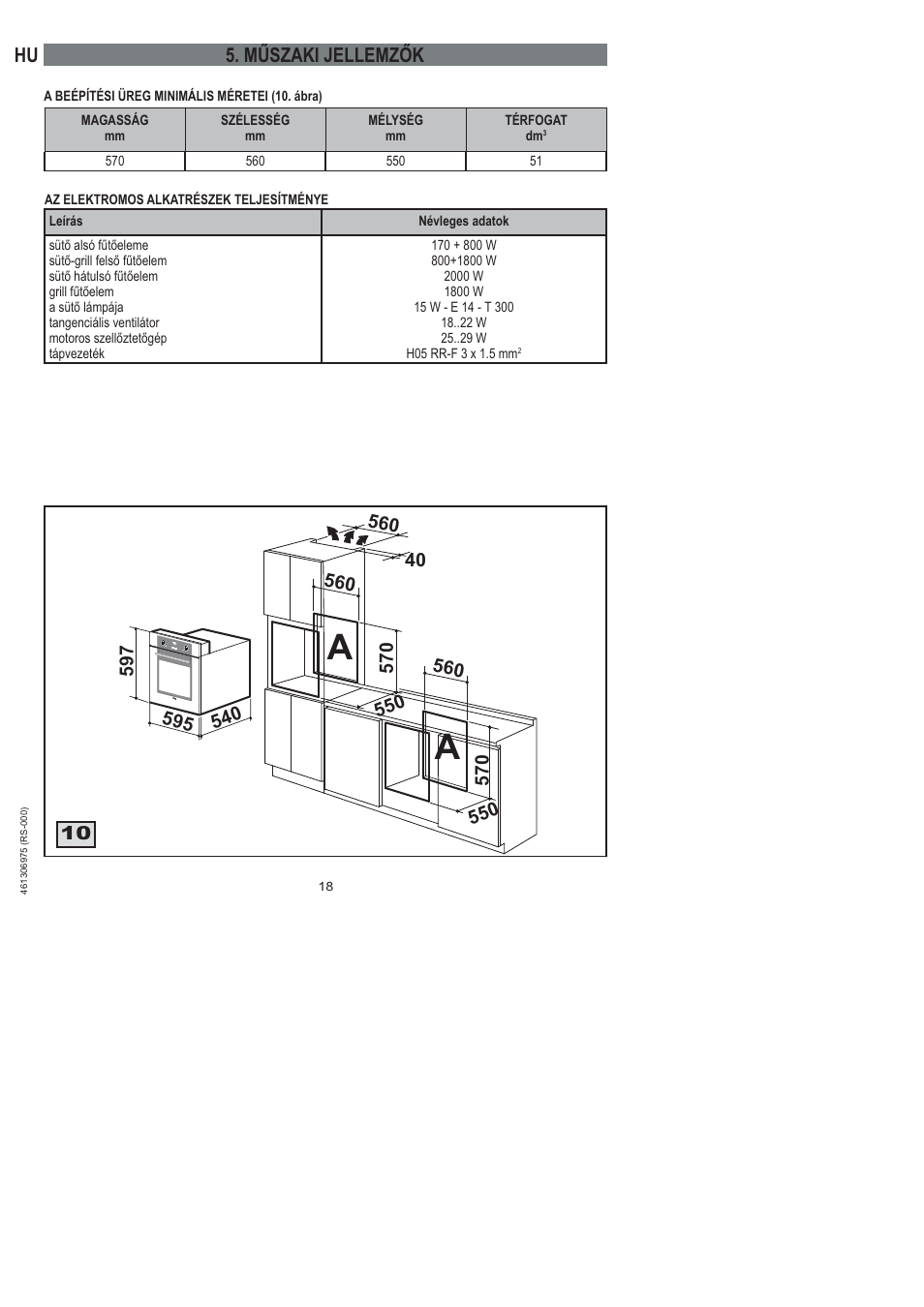 Műszaki jellemzők | Ardo HX 080 X User Manual | Page 108 / 256