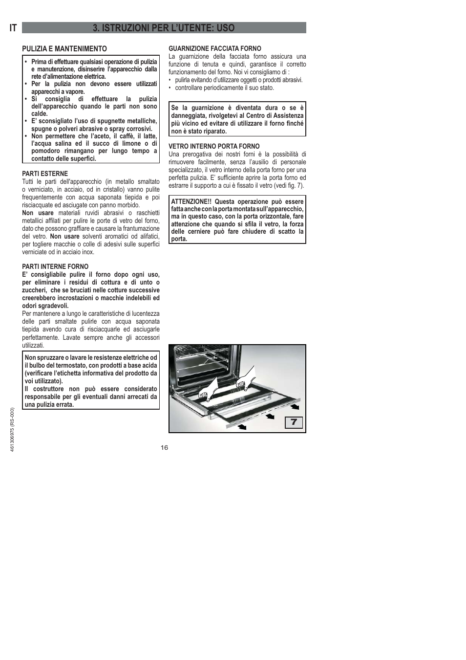 Istruzioni per l’utente: uso | Ardo HX 080 X User Manual | Page 124 / 256