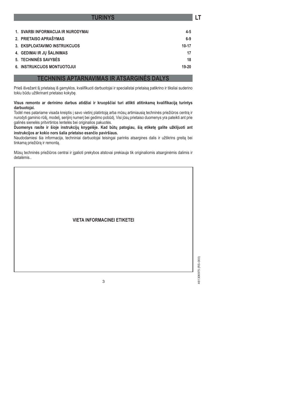 Techninis aptarnavimas ir atsarginės dalys, Turinys | Ardo HX 080 X User Manual | Page 129 / 256