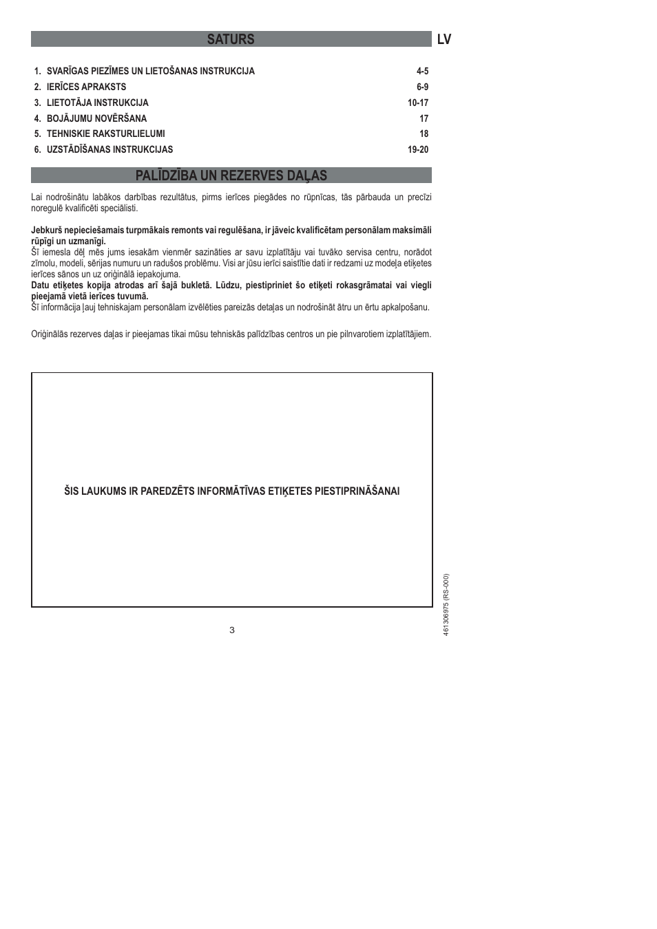 Palīdzība un rezerves daļas, Saturs | Ardo HX 080 X User Manual | Page 147 / 256
