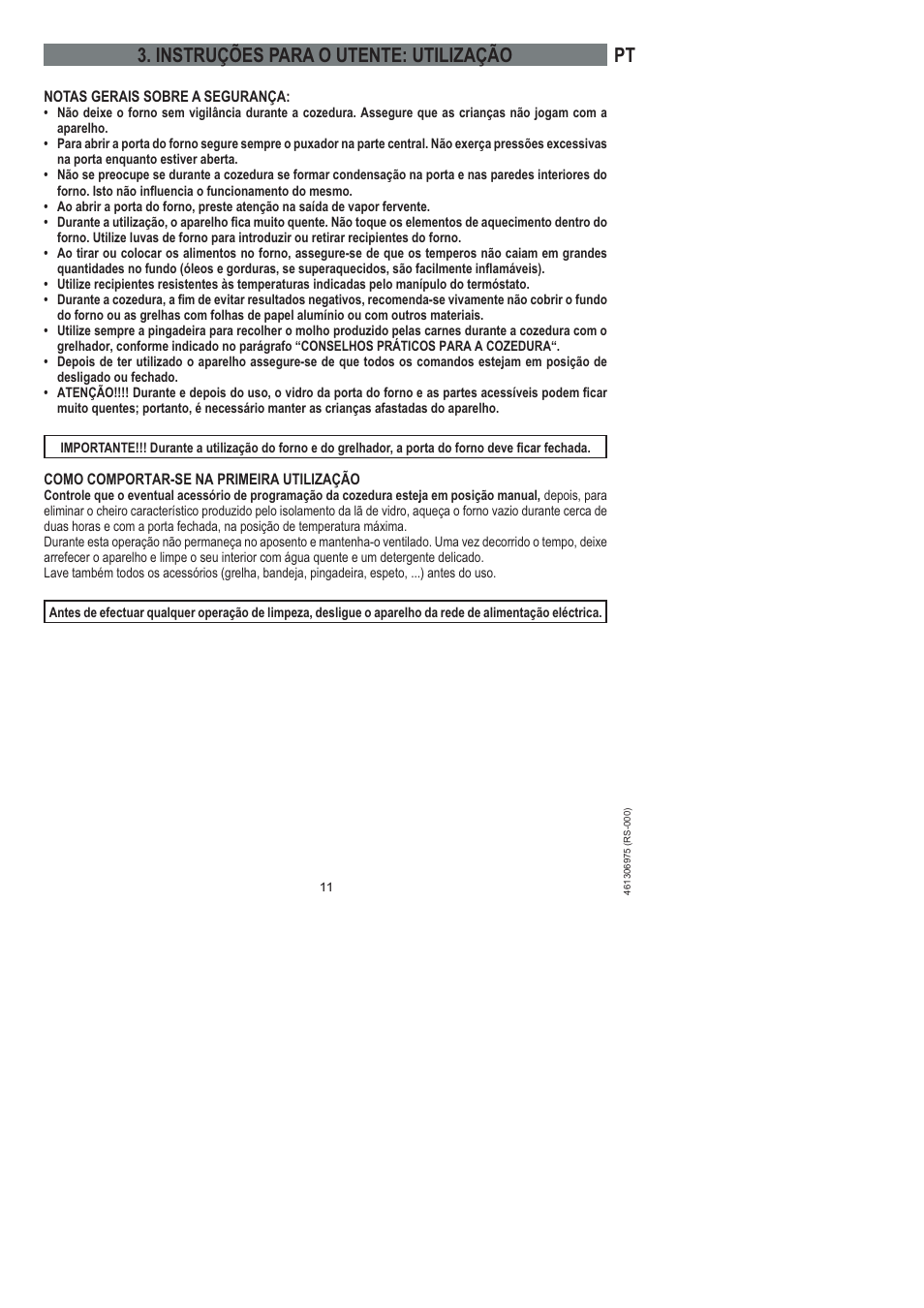 Pt 3. instruções para o utente: utilização | Ardo HX 080 X User Manual | Page 191 / 256