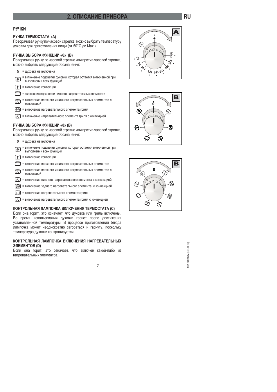 Ru 2. описание прибора | Ardo HX 080 X User Manual | Page 205 / 256