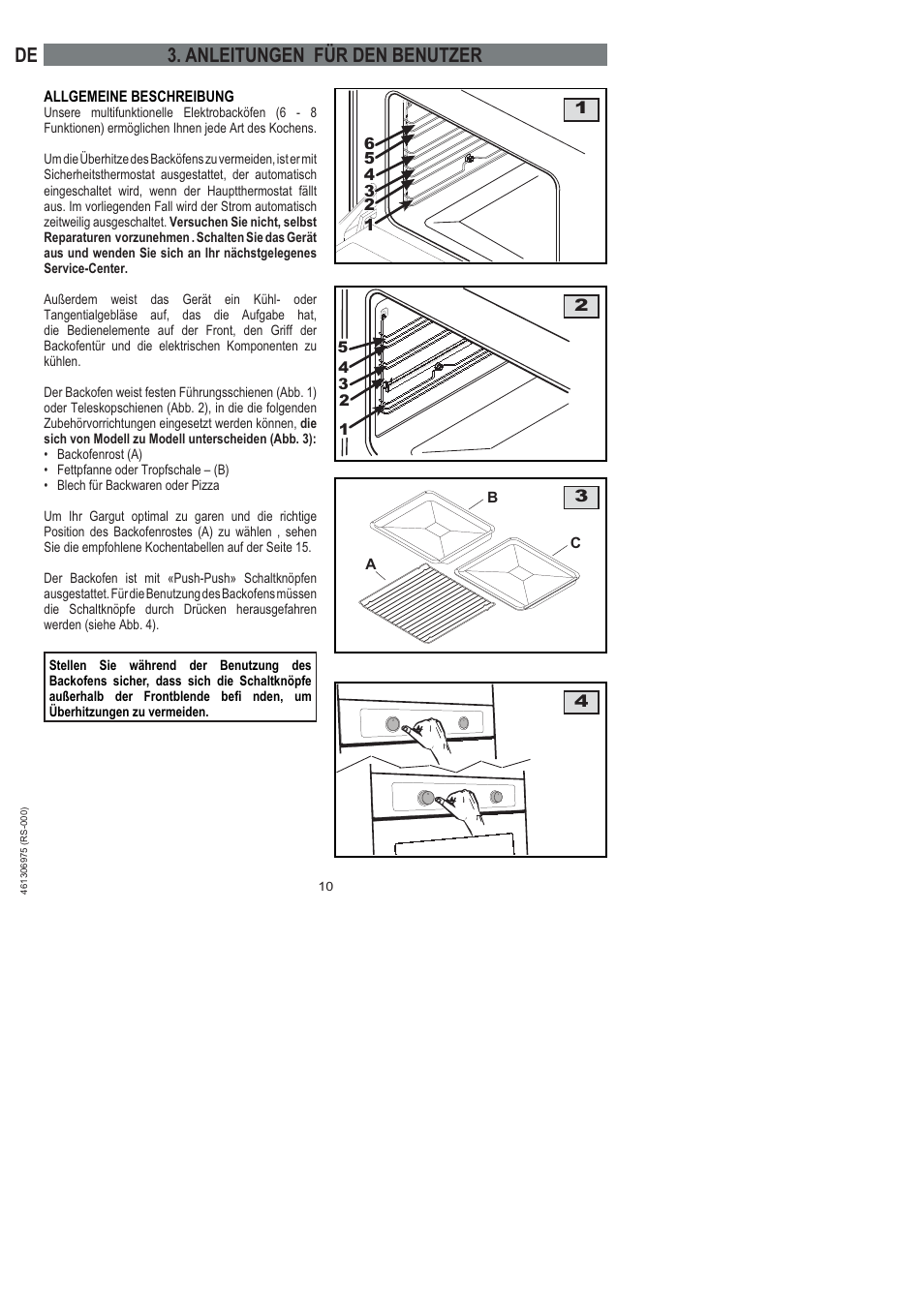 De 3. anleitungen für den benutzer | Ardo HX 080 X User Manual | Page 28 / 256