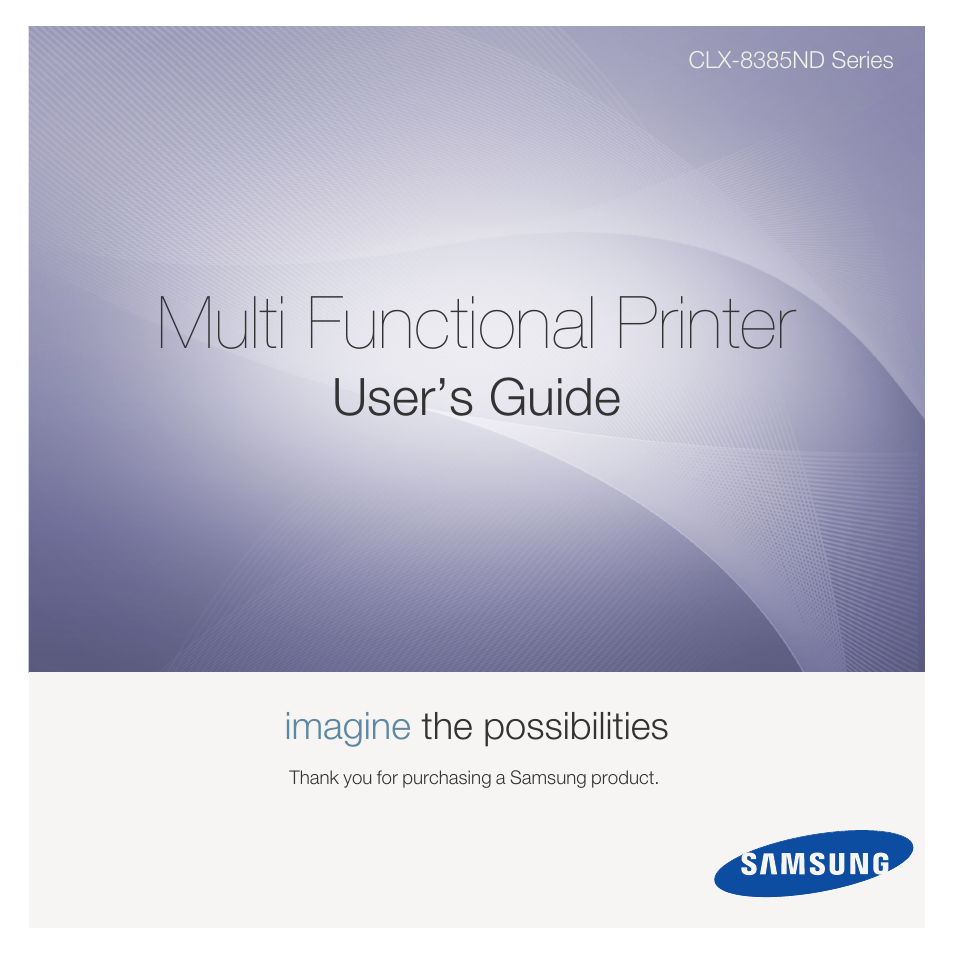 Samsung CLX-8385ND Series User Manual | 201 pages