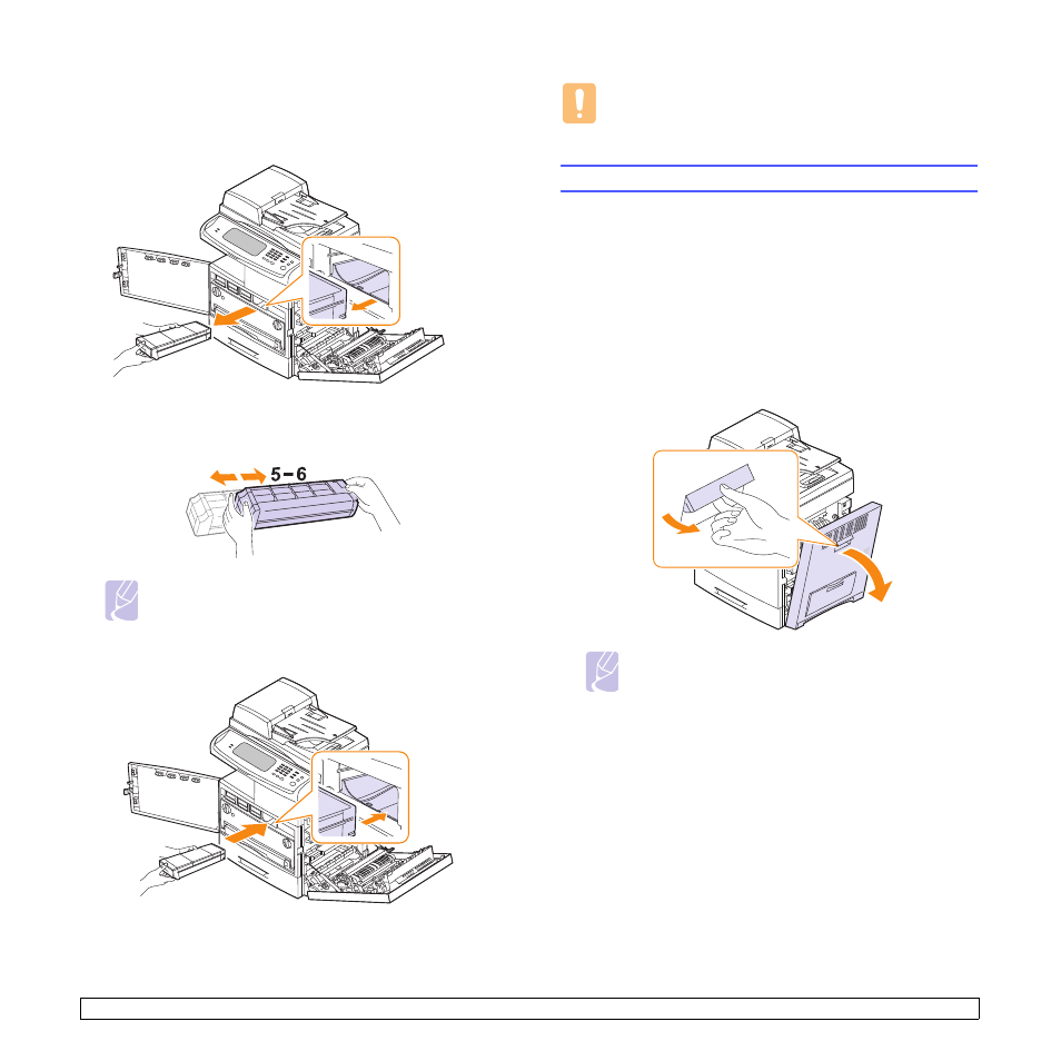 Replacing the toner cartridge | Samsung CLX-8385ND Series User Manual | Page 102 / 201