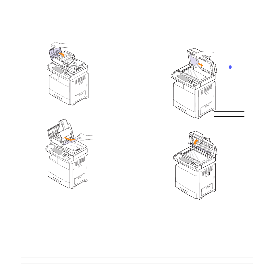Misfeed of exiting paper, Roller misfeed, Misfeed of exiting paper roller misfeed | Samsung CLX-8385ND Series User Manual | Page 109 / 201