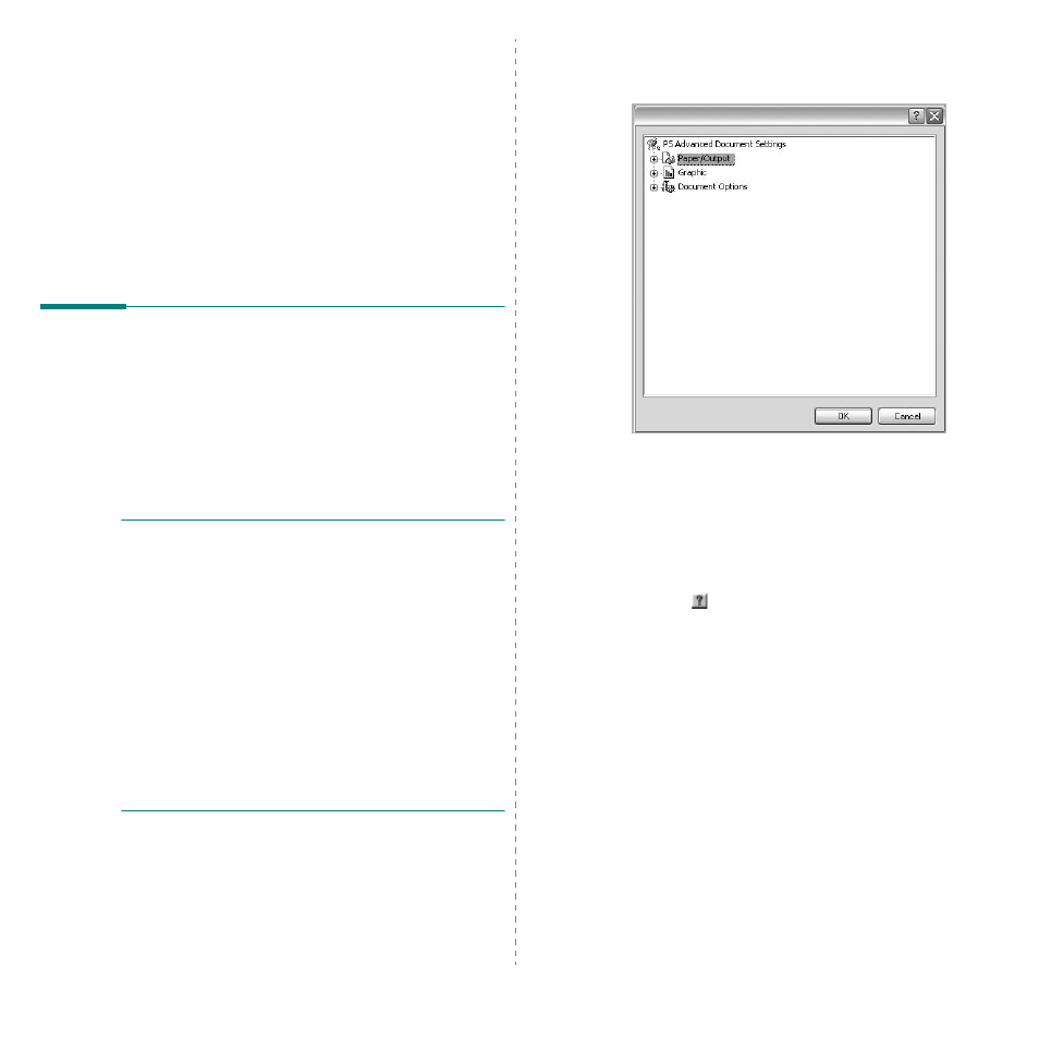 Using windows postscript driver, Printer settings, Advanced | Using help, Chapter 4, Sing, Indows, Cript, River, Advanced using help | Samsung CLX-8385ND Series User Manual | Page 176 / 201