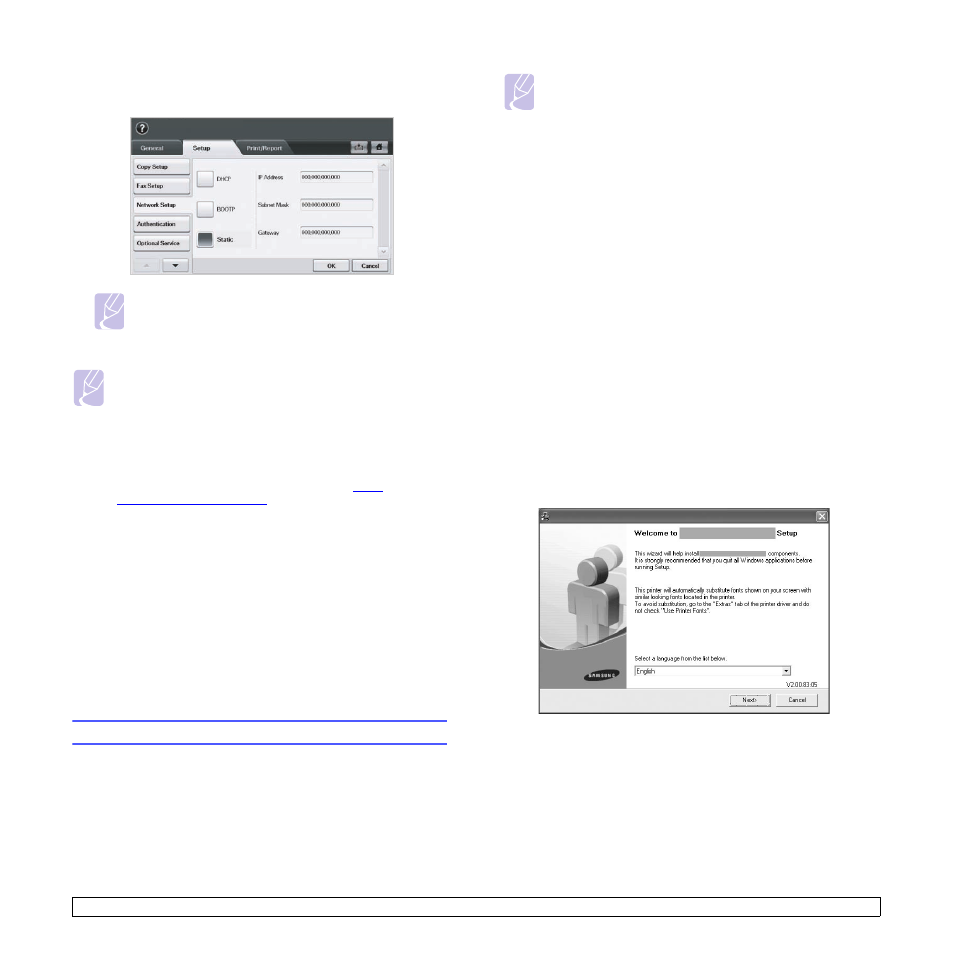 Installing the software | Samsung CLX-8385ND Series User Manual | Page 31 / 201