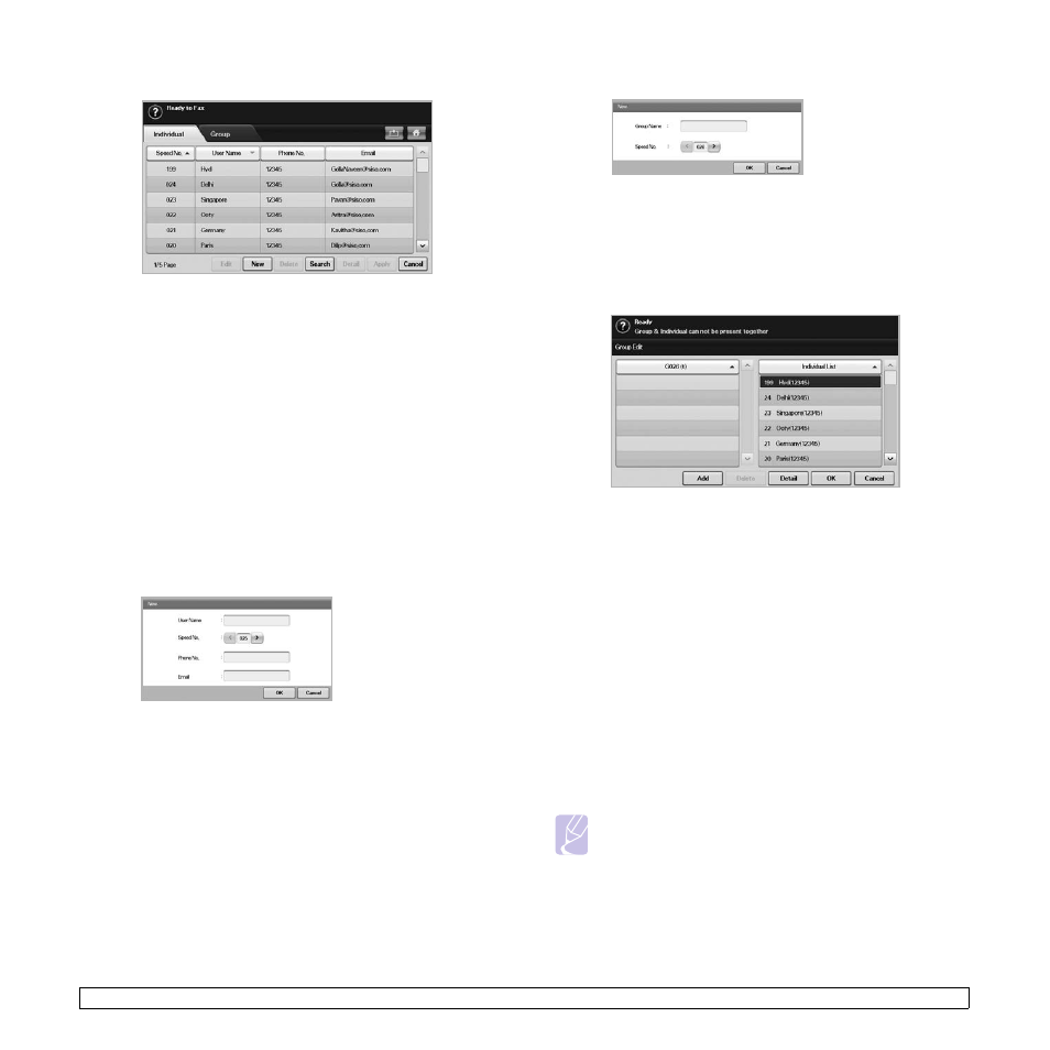 Storing group fax numbers (group no.) | Samsung CLX-8385ND Series User Manual | Page 63 / 201
