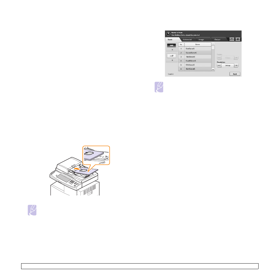 Scanning and sending to smb/ftp server | Samsung CLX-8385ND Series User Manual | Page 77 / 201