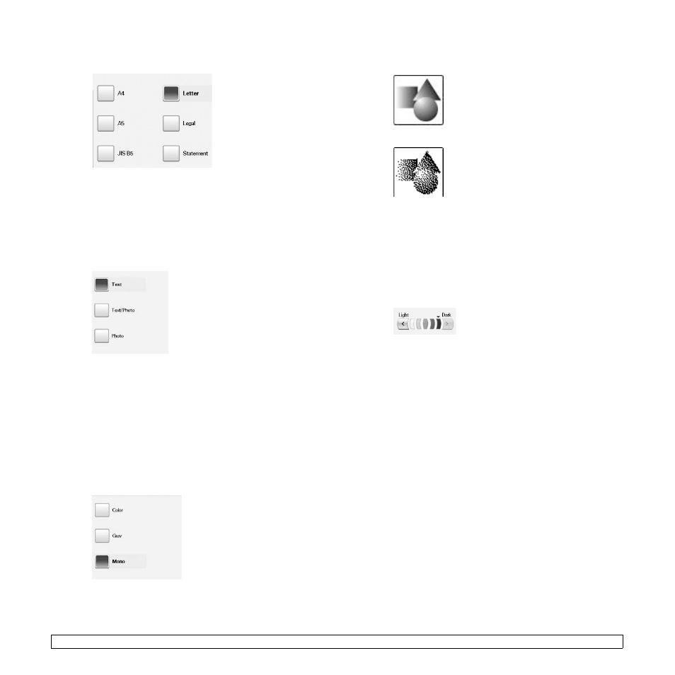Original type, Color mode, Darkness | Erase background, Scan to edge | Samsung CLX-8385ND Series User Manual | Page 85 / 201