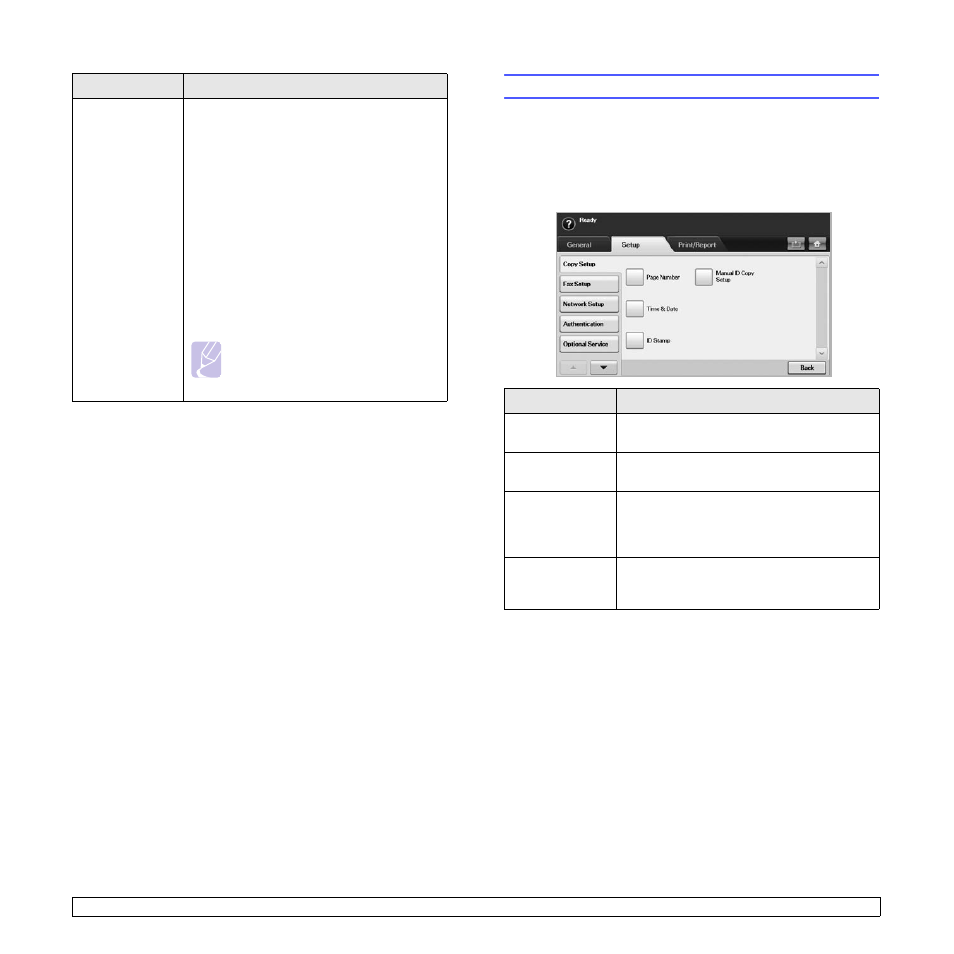 Copy setup | Samsung CLX-8385ND Series User Manual | Page 91 / 201