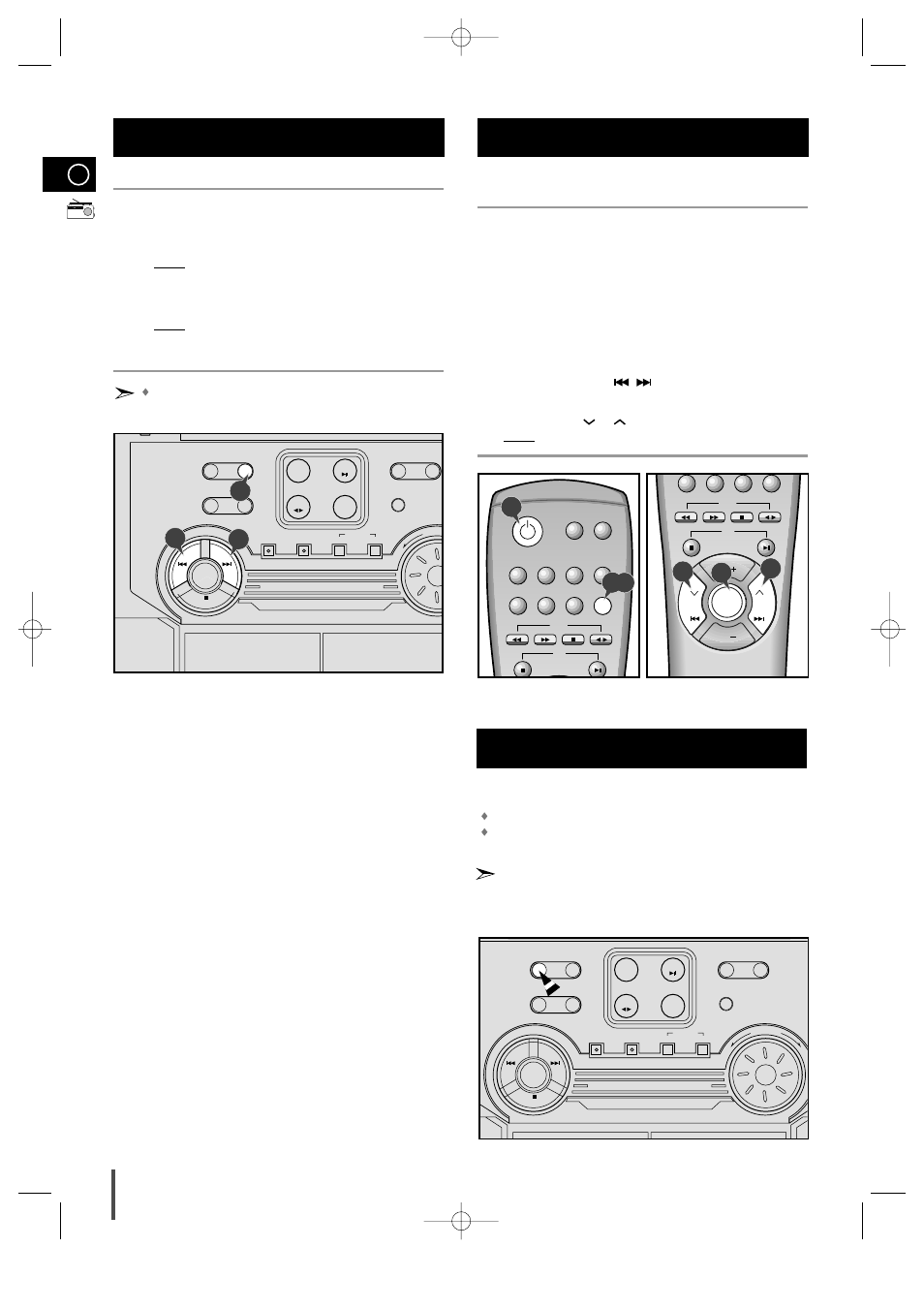 Searching for and storing the radio, Selecting a stored station, Improving radio reception | Selecting a stored station 8 9 | Samsung MAX-ZL65GBR User Manual | Page 16 / 27