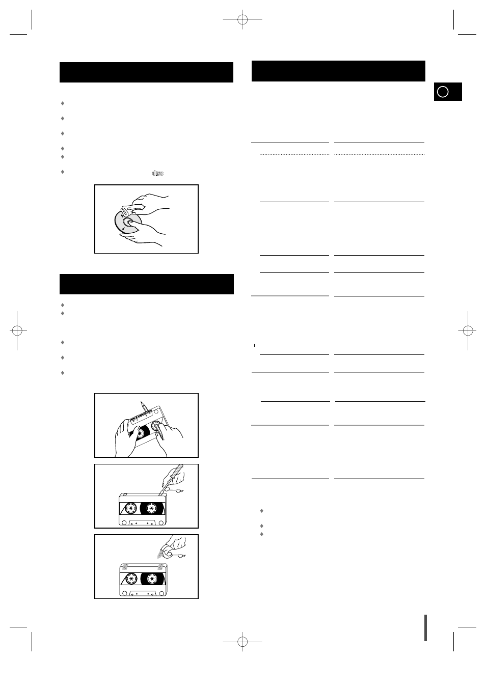 Precautions when using compact, Precautions when using audio, Before contacting the after-sales | Samsung MAX-ZL65GBR User Manual | Page 25 / 27