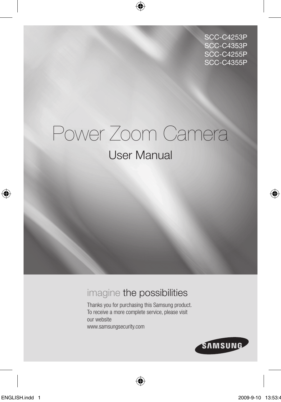 Samsung SCC-C4255P User Manual | 37 pages