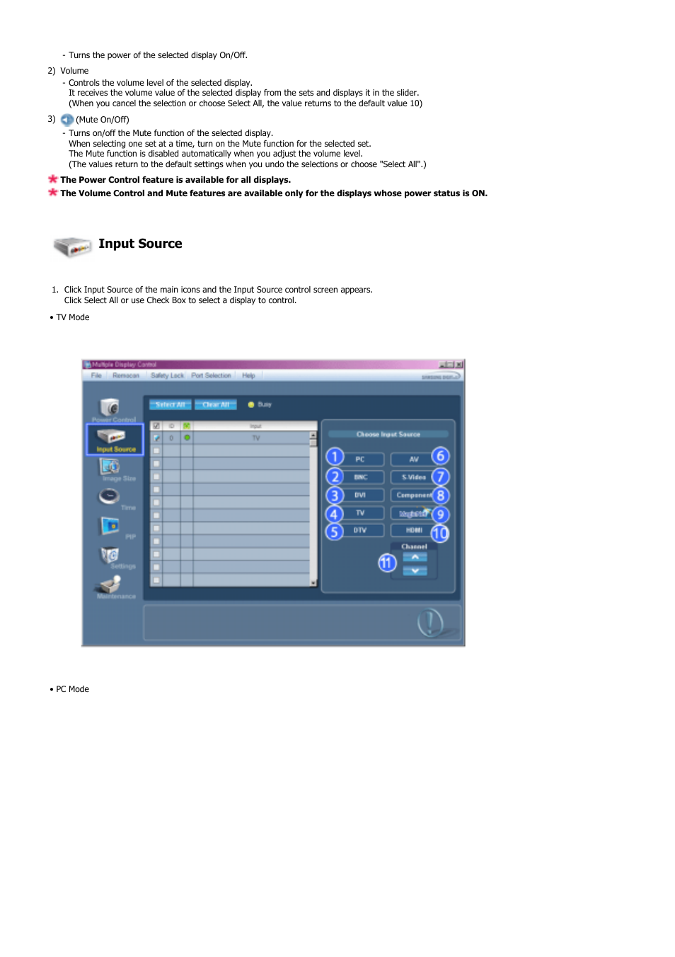 Input source | Samsung 460DX User Manual | Page 45 / 90