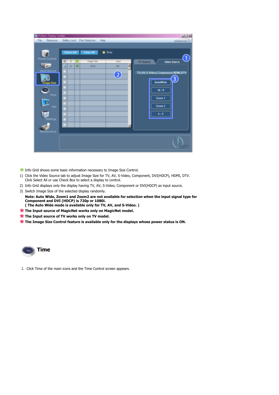 Time | Samsung 460DX User Manual | Page 48 / 90