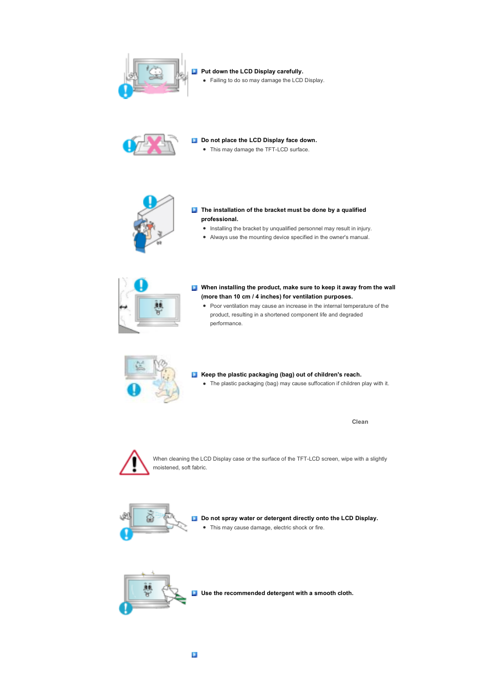 Clean | Samsung 460DX User Manual | Page 5 / 90