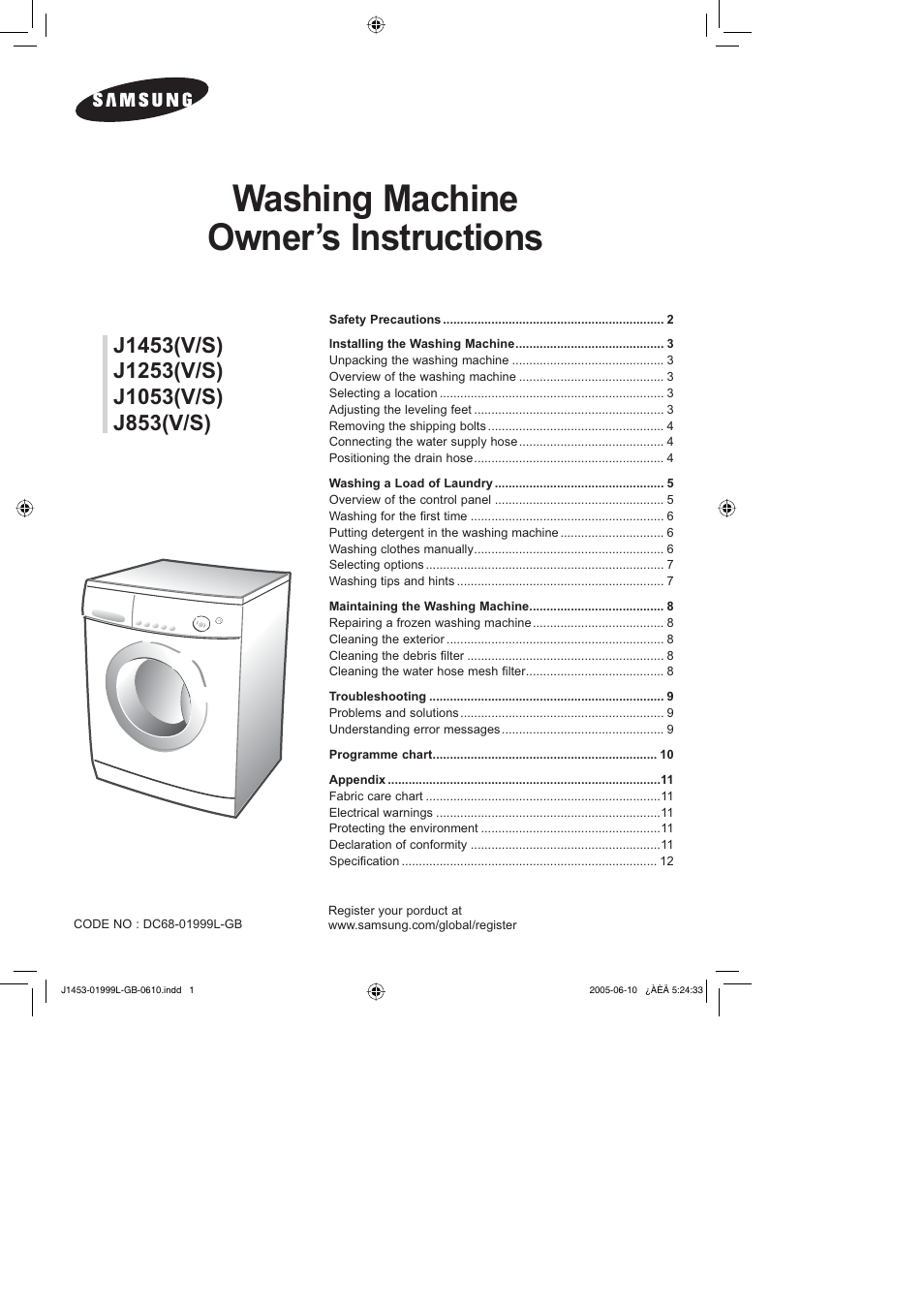 Samsung J1053 (V/S) User Manual | 12 pages