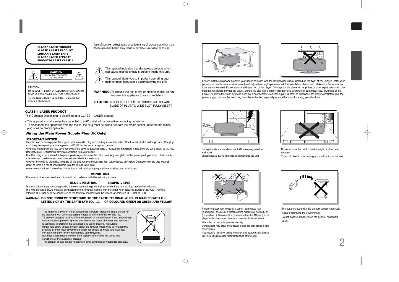 Safety warnings, Precautions, Phones | Samsung AH68-01852B User Manual | Page 2 / 40