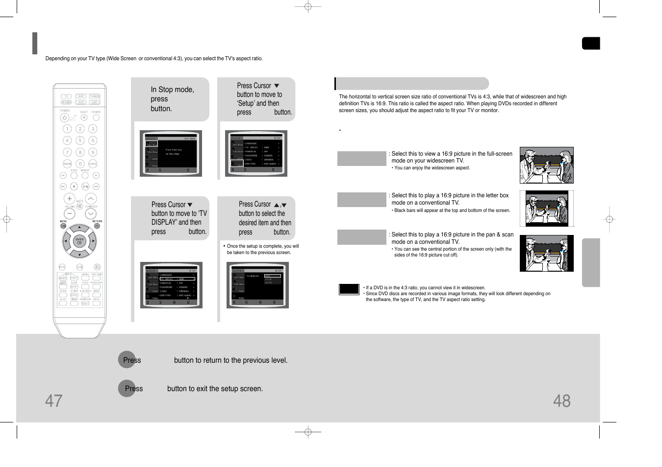 Setting tv screen type | Samsung AH68-01852B User Manual | Page 25 / 40