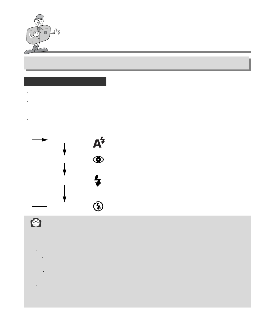 Setting up the function, Setting up the function by using the lcd panel, Select the flash mode | Samsung Digimax 130 User Manual | Page 30 / 84