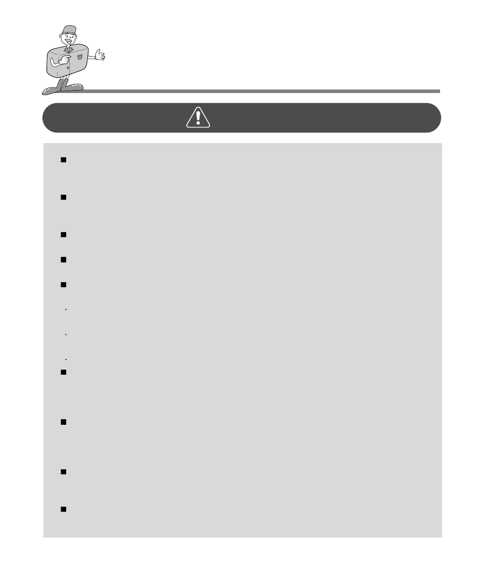 Warning | Samsung Digimax 130 User Manual | Page 8 / 84