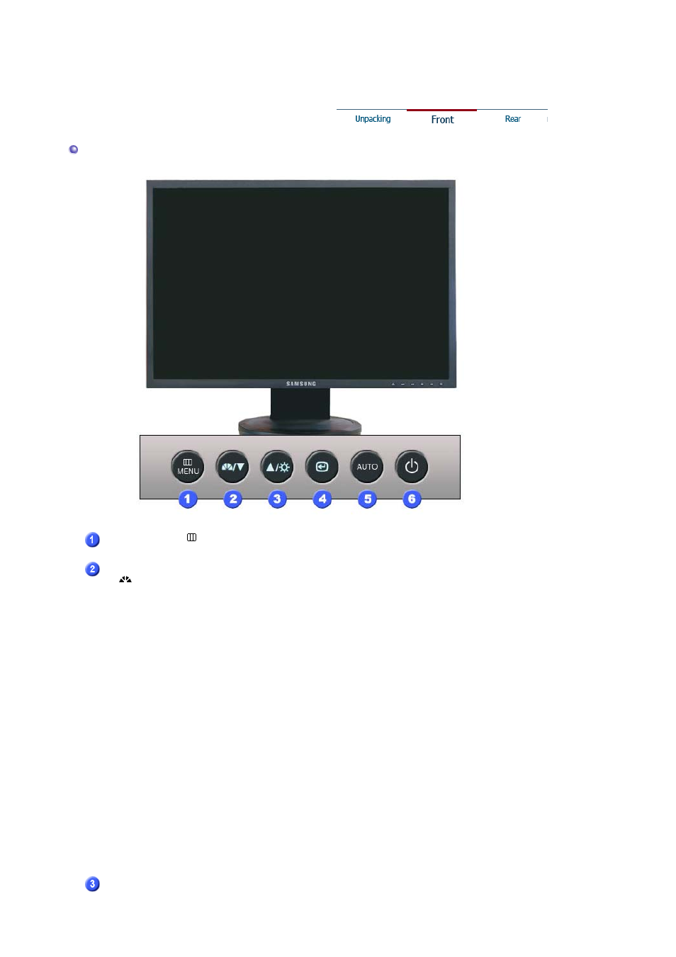 Front | Samsung 205BW User Manual | Page 11 / 63