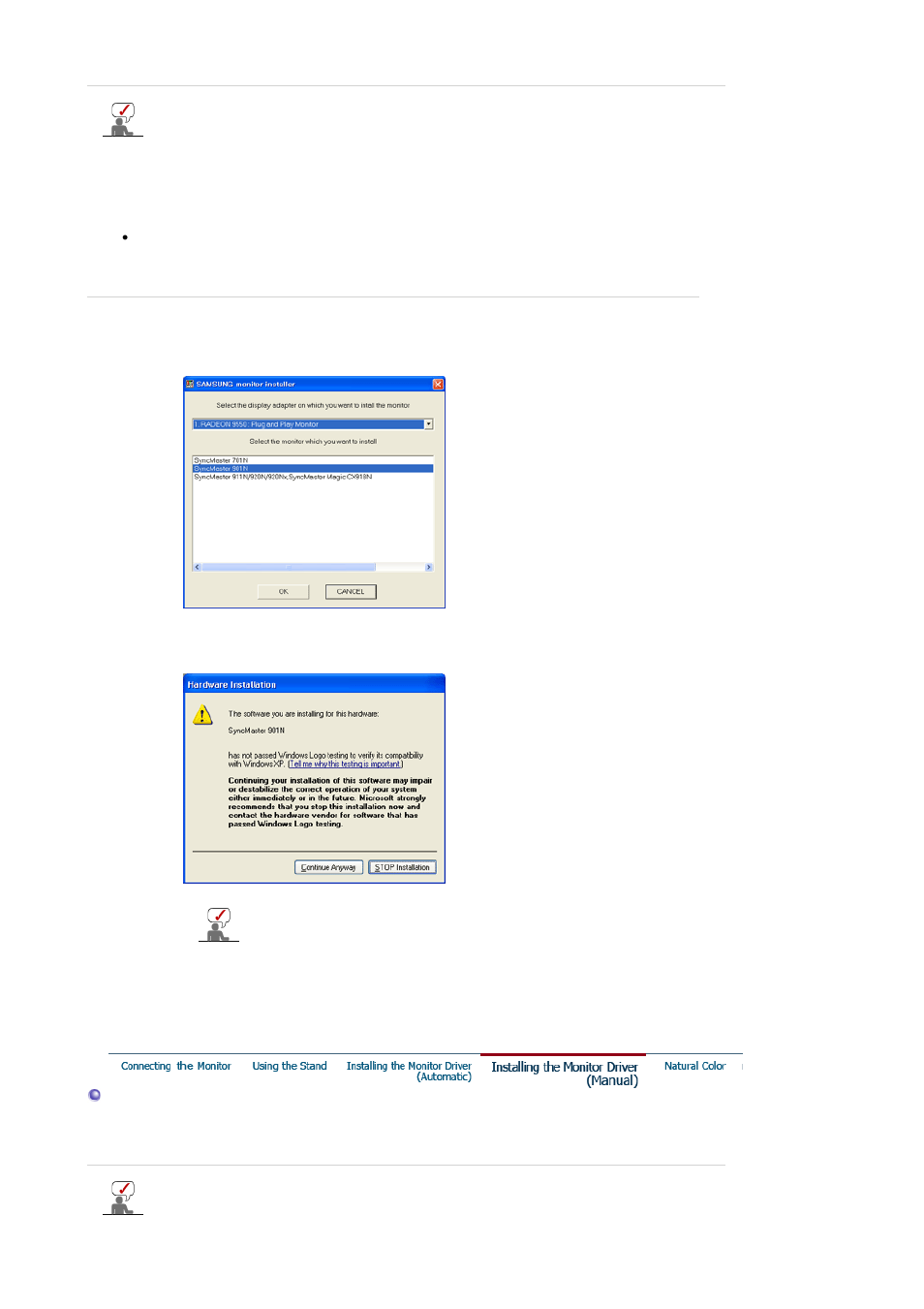 Installing the monitor dtiver(manual) | Samsung 205BW User Manual | Page 15 / 63