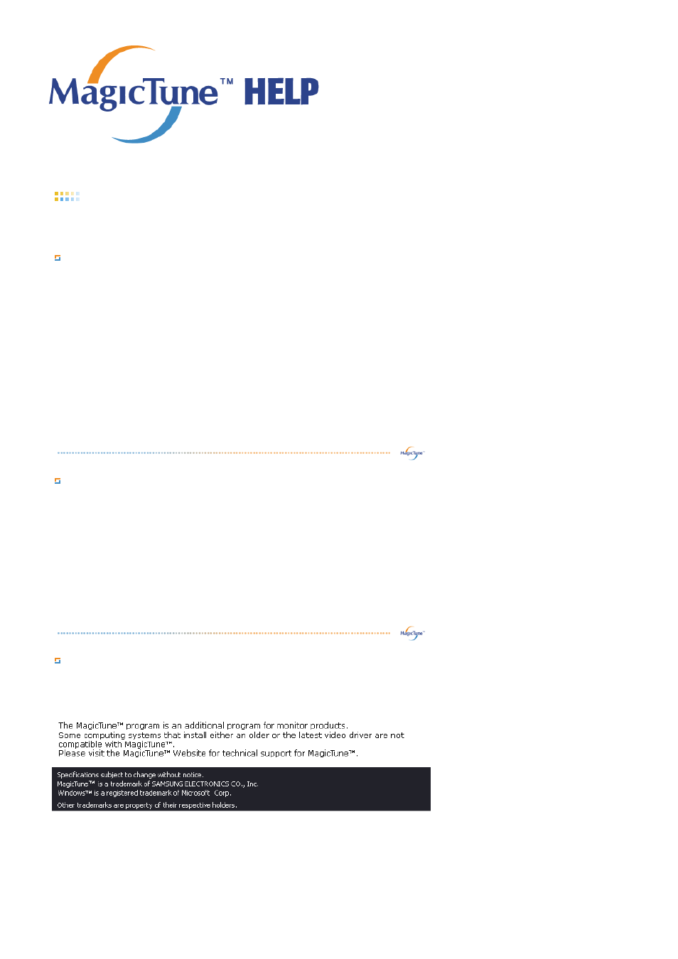 Magictune, Overview, What is magictune | Basic functionality, Osd mode | Samsung 205BW User Manual | Page 31 / 63