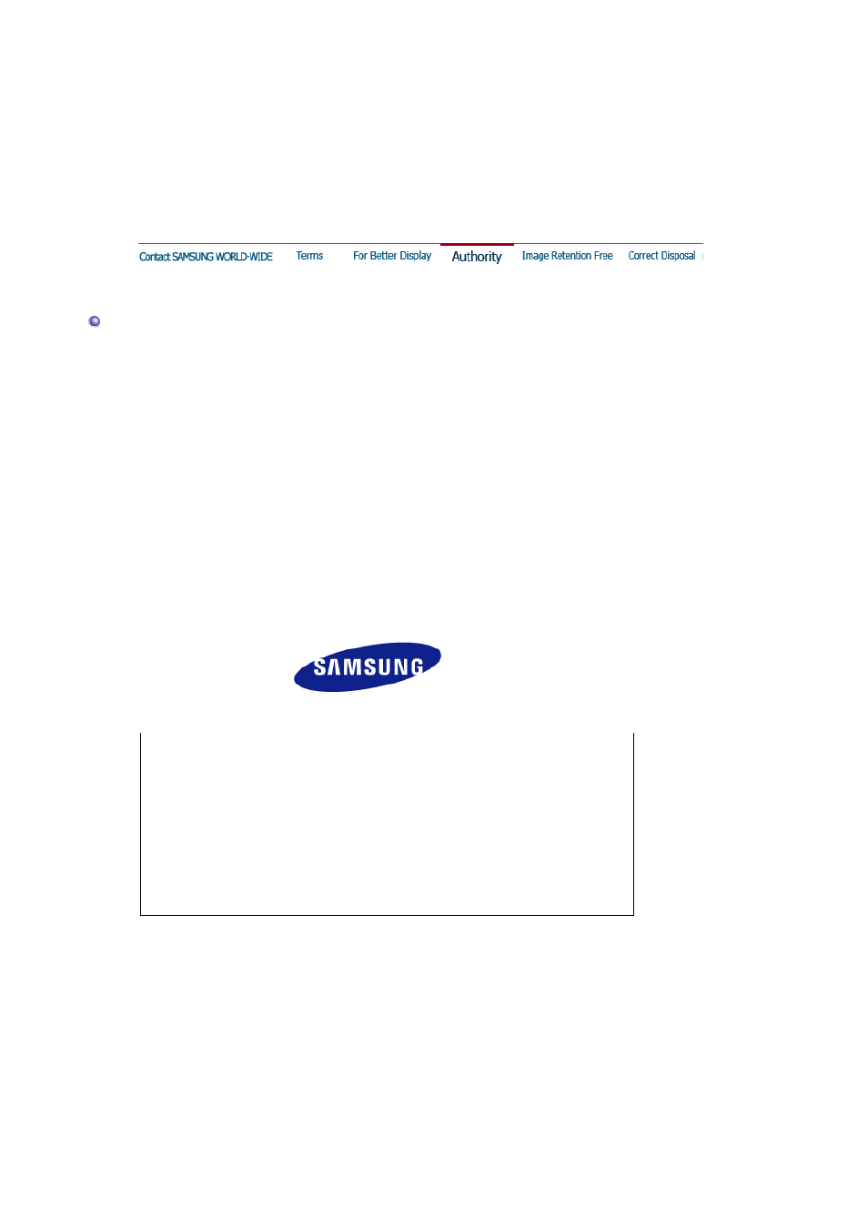 Authority | Samsung 205BW User Manual | Page 60 / 63