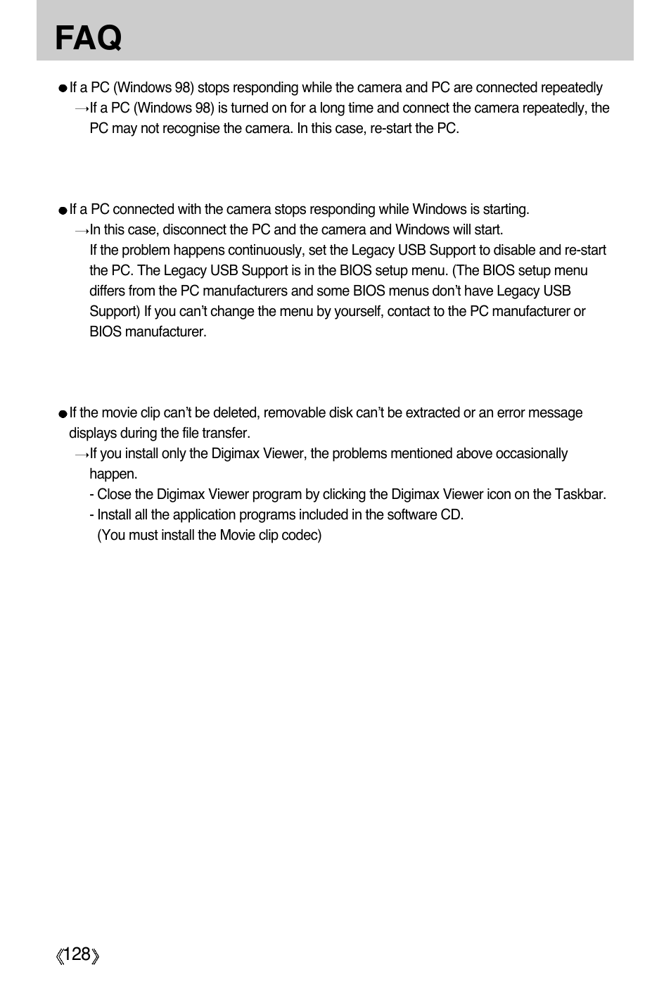 Samsung Digimax A55W User Manual | Page 128 / 132