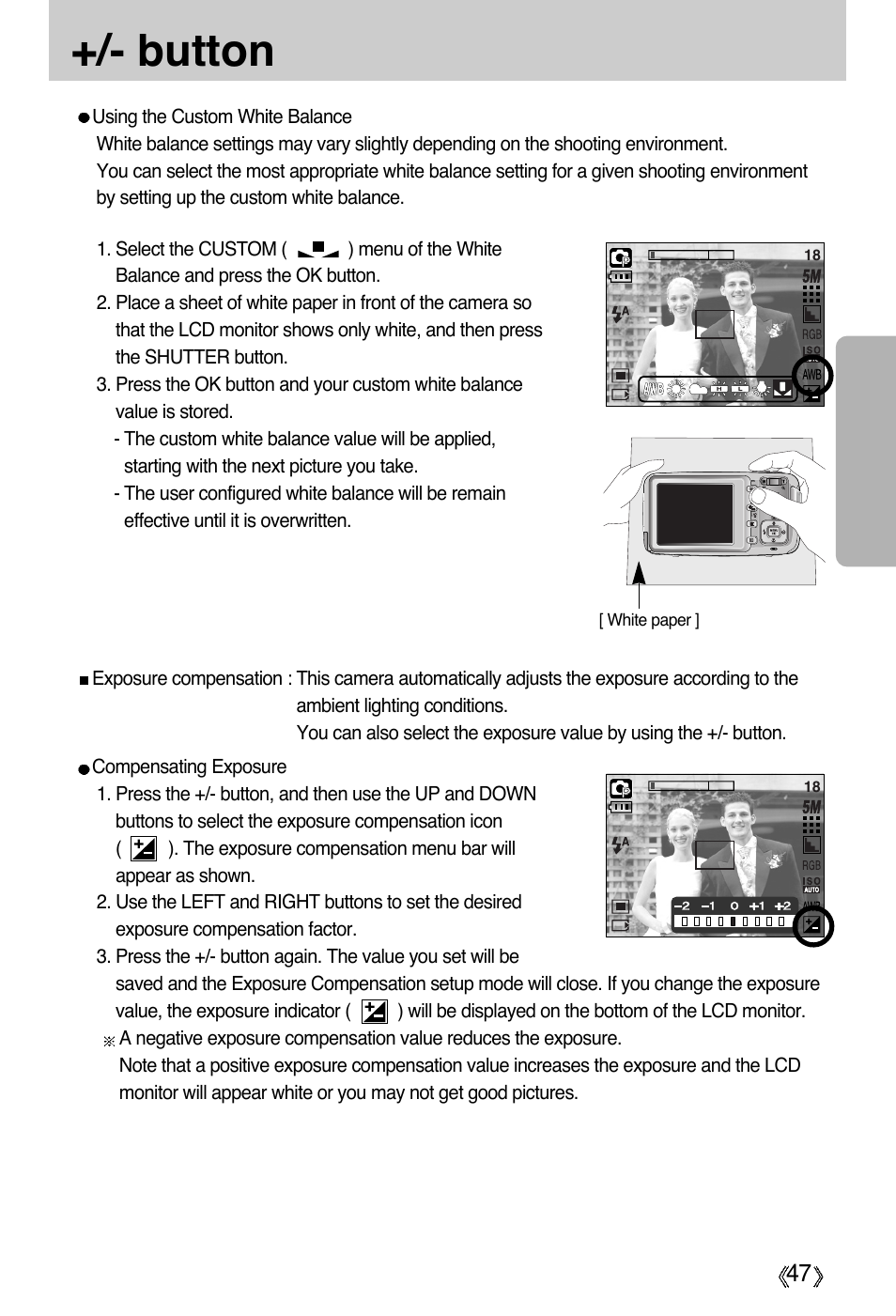 Button | Samsung Digimax A55W User Manual | Page 47 / 132