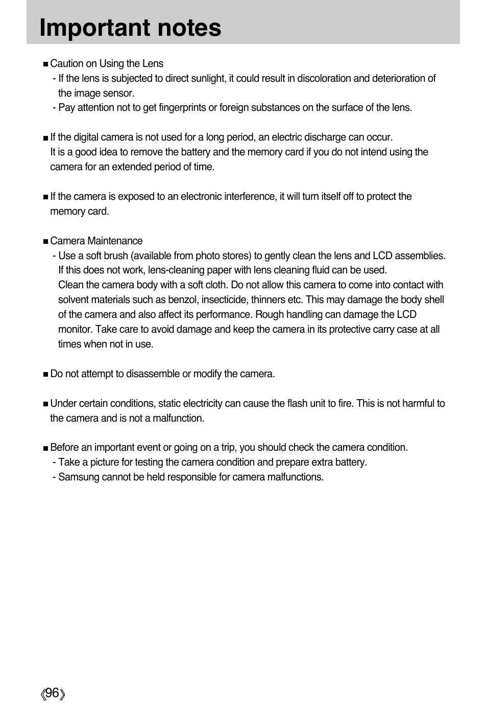 Samsung Digimax A55W User Manual | Page 96 / 132