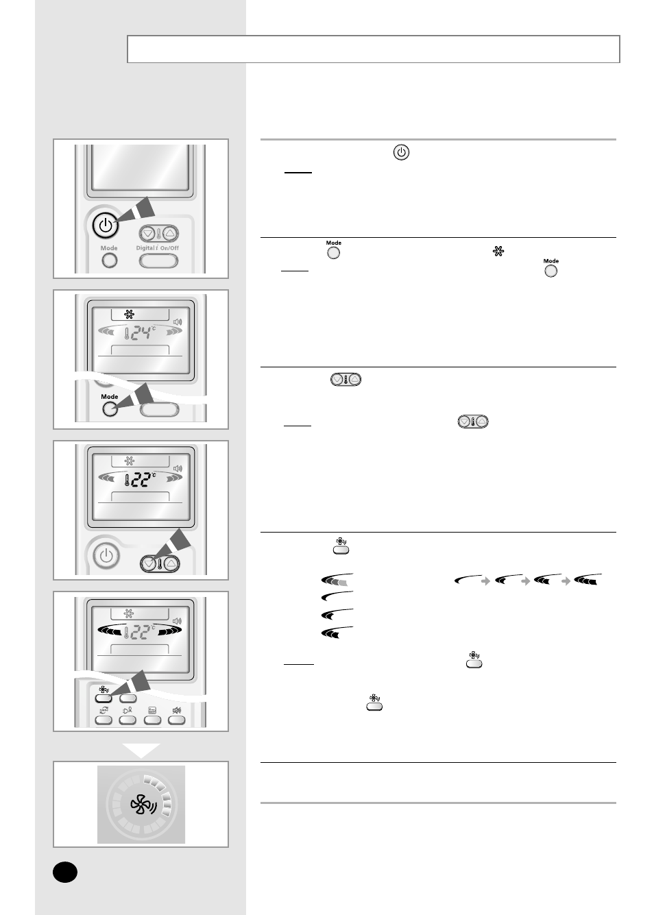 Selecting the cool mode | Samsung AS09HPBN User Manual | Page 10 / 28