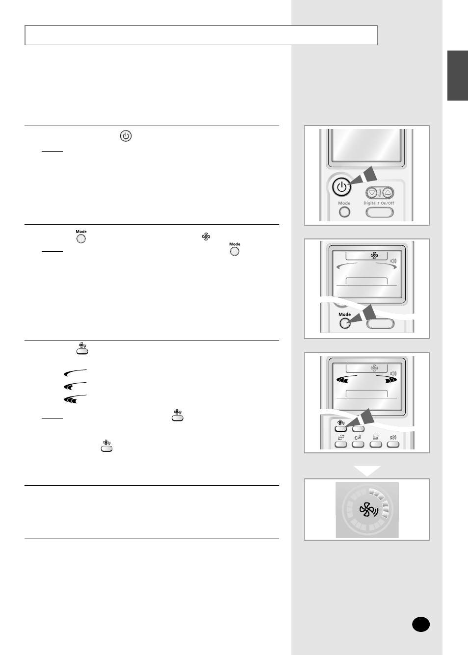 Selecting the fan mode | Samsung AS09HPBN User Manual | Page 13 / 28