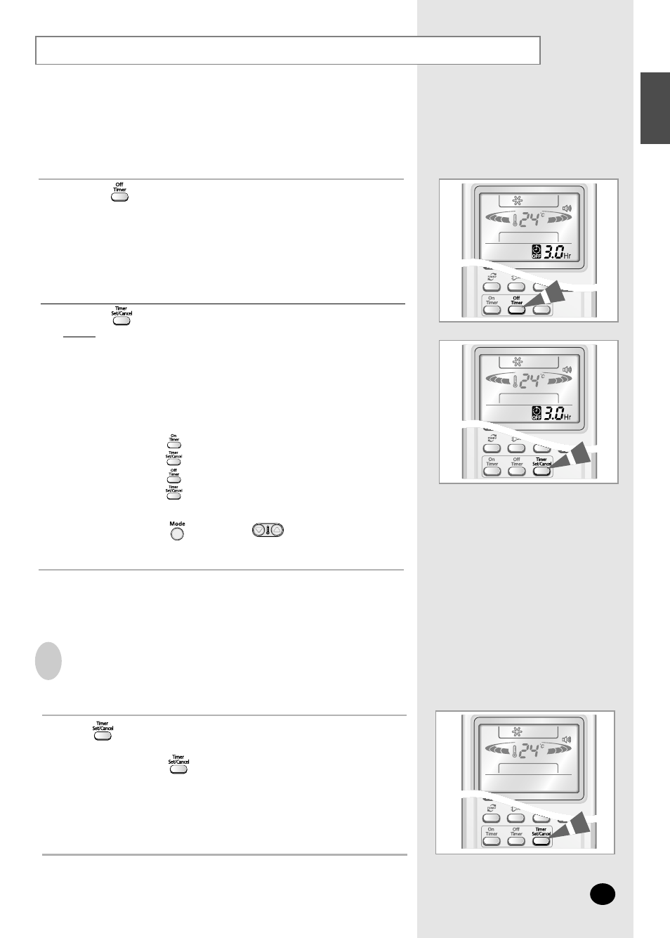 Setting the off timer | Samsung AS09HPBN User Manual | Page 21 / 28