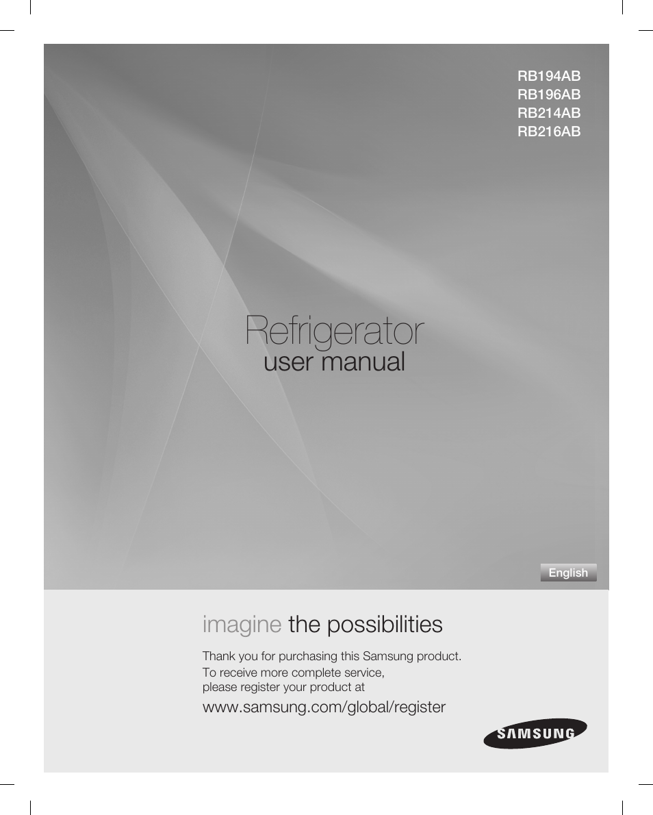 Samsung RB214AB User Manual | 28 pages