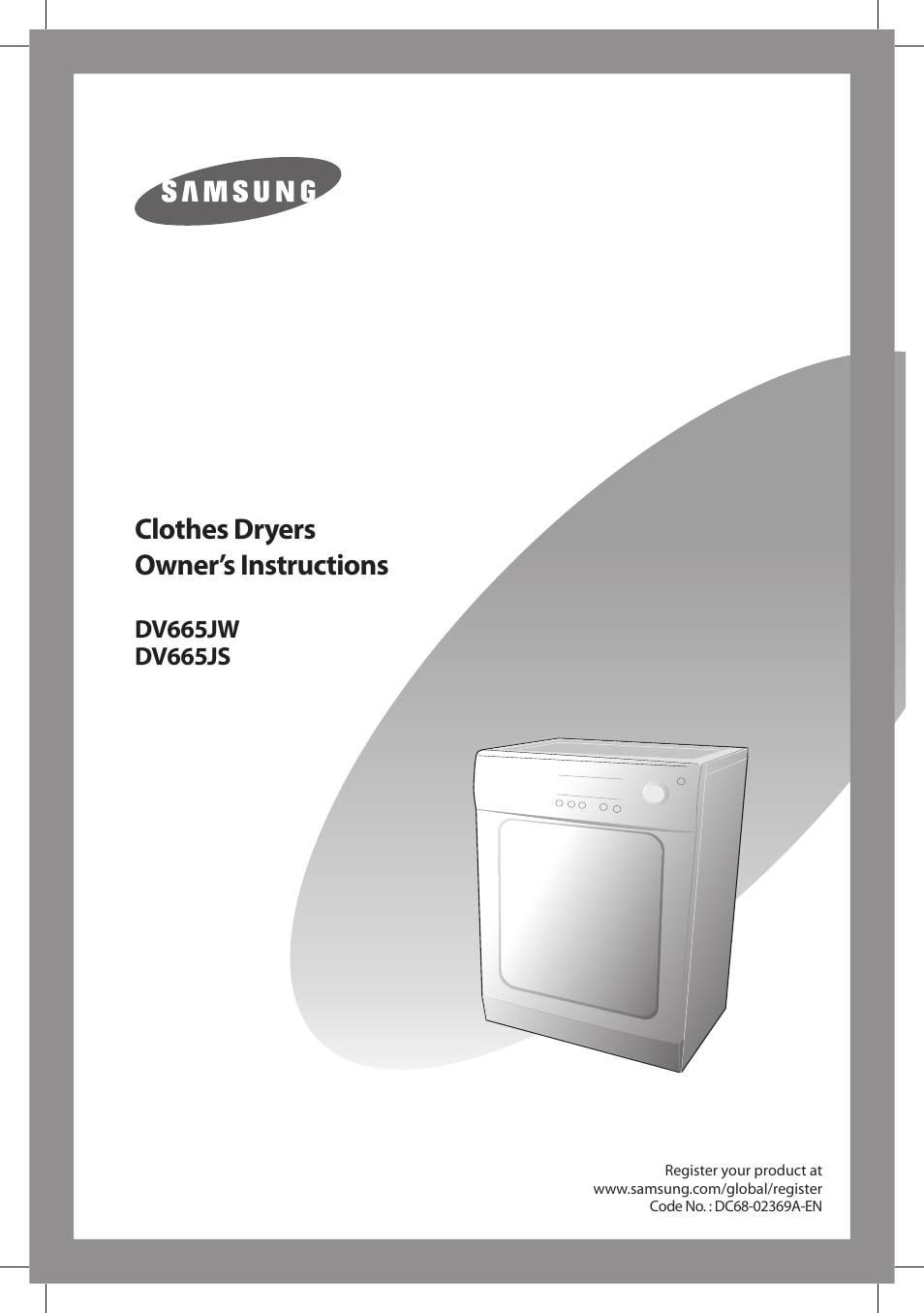 Samsung DV665JS User Manual | 18 pages
