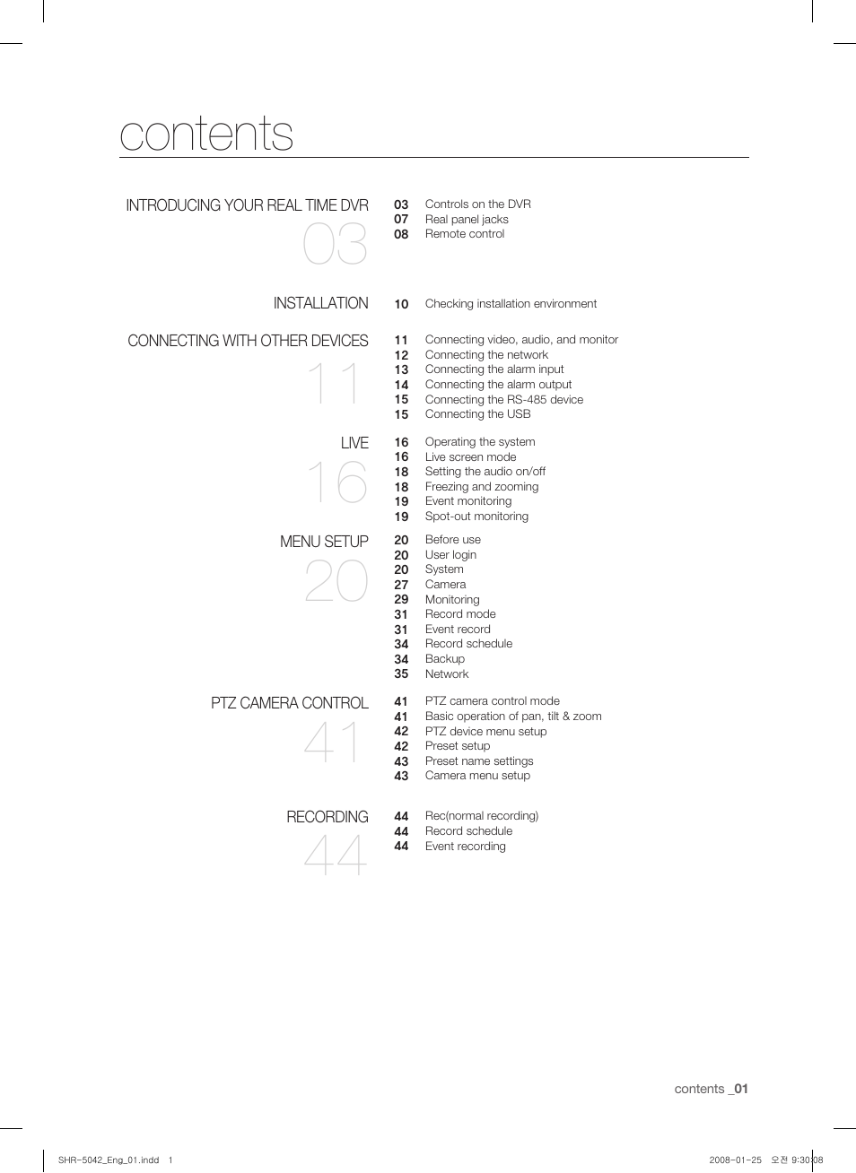 Samsung SHR-5040 User Manual | Page 5 / 92