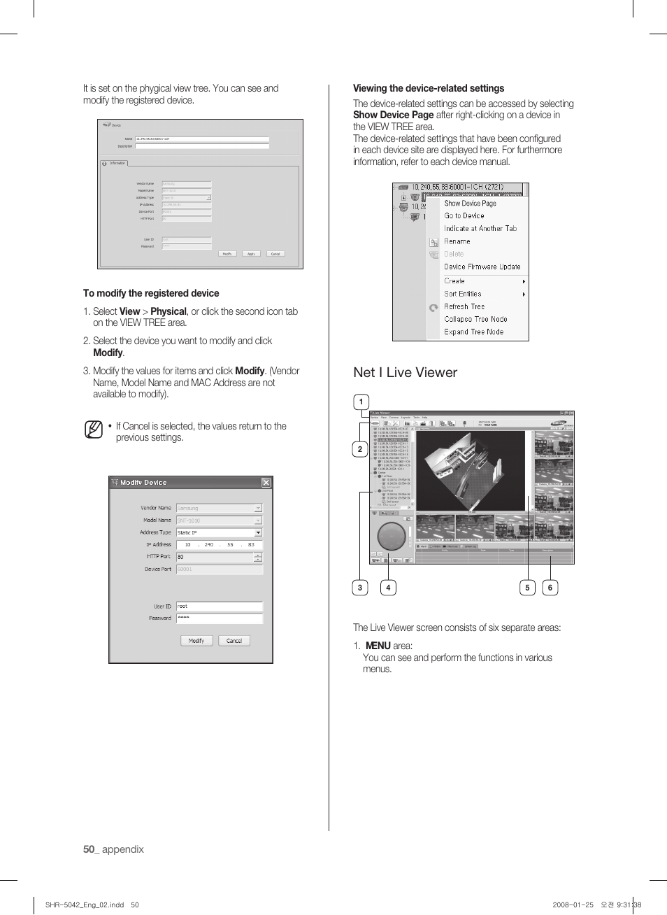 Net i live viewer | Samsung SHR-5040 User Manual | Page 54 / 92